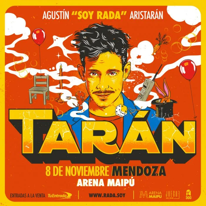 Agustín "Soy Rada" Aristarán se presentará en Mendoza